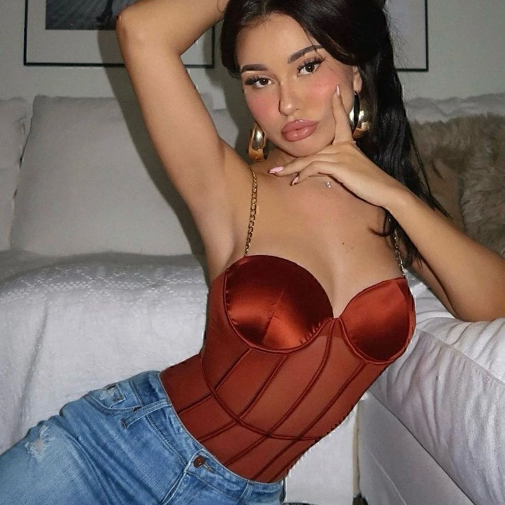 NEW! Fashion Nova | Chain To You Bodysuit | Copper | Size Small - Picture 12 of 12